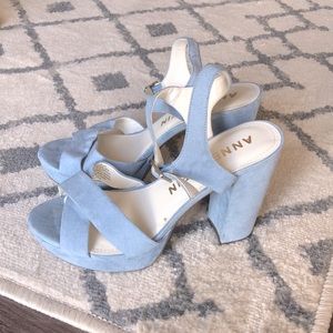 Strappy blue heels size 8.5